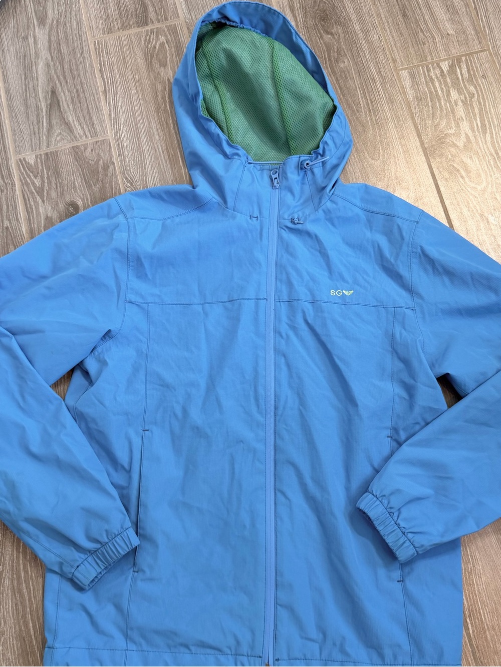 Womens Roxy Sailing jacket Blue w/ green mesh interior size Small VGUC